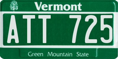VT license plate ATT725
