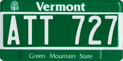 VT license plate ATT727