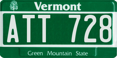 VT license plate ATT728