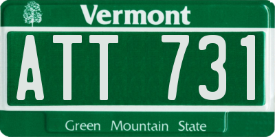 VT license plate ATT731