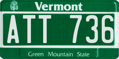 VT license plate ATT736