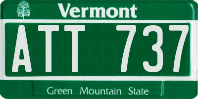 VT license plate ATT737