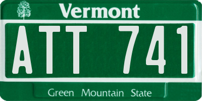 VT license plate ATT741