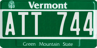 VT license plate ATT744