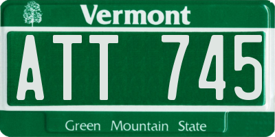 VT license plate ATT745