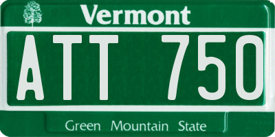 VT license plate ATT750