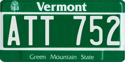 VT license plate ATT752
