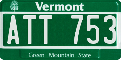 VT license plate ATT753