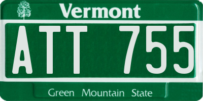 VT license plate ATT755