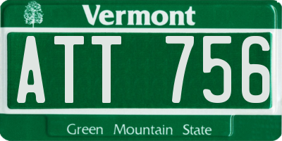 VT license plate ATT756