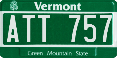 VT license plate ATT757