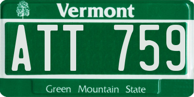 VT license plate ATT759