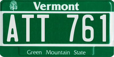 VT license plate ATT761