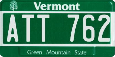 VT license plate ATT762
