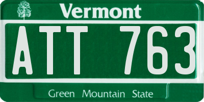 VT license plate ATT763