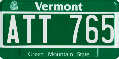 VT license plate ATT765