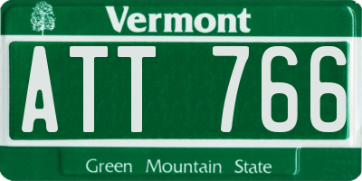 VT license plate ATT766