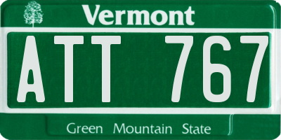 VT license plate ATT767