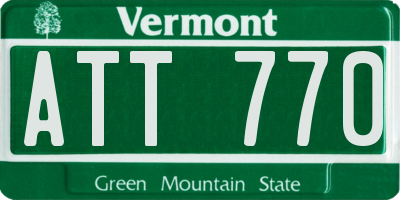 VT license plate ATT770