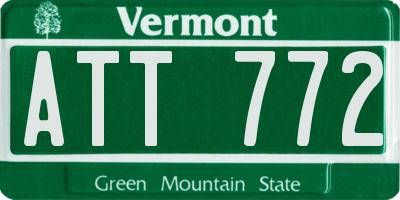 VT license plate ATT772