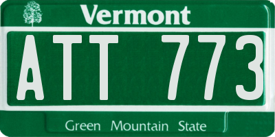 VT license plate ATT773