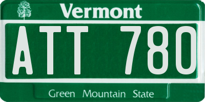 VT license plate ATT780