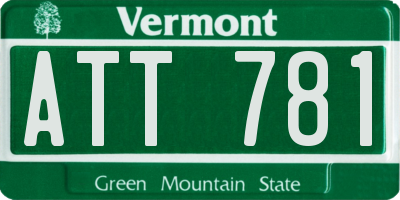 VT license plate ATT781