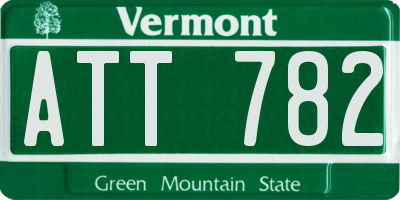 VT license plate ATT782