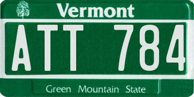 VT license plate ATT784