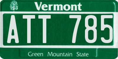 VT license plate ATT785