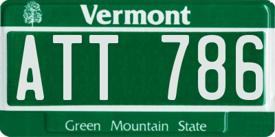 VT license plate ATT786