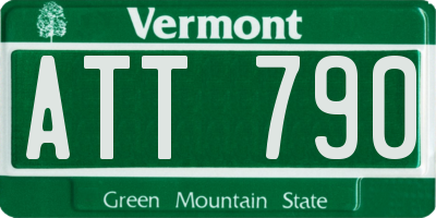 VT license plate ATT790