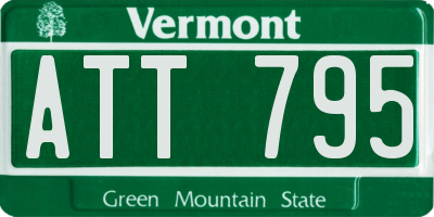VT license plate ATT795