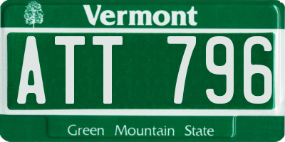 VT license plate ATT796