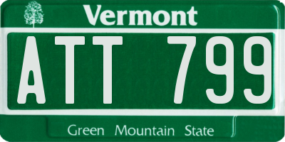 VT license plate ATT799