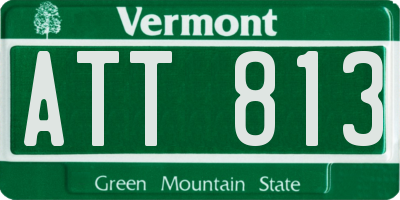 VT license plate ATT813