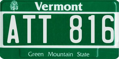 VT license plate ATT816