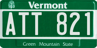 VT license plate ATT821