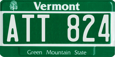 VT license plate ATT824