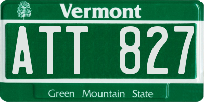 VT license plate ATT827