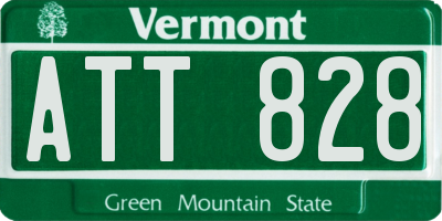 VT license plate ATT828