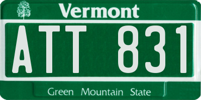 VT license plate ATT831