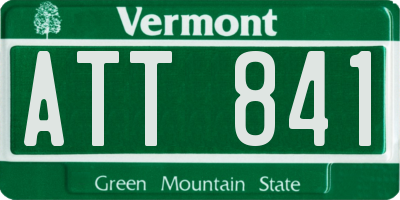 VT license plate ATT841
