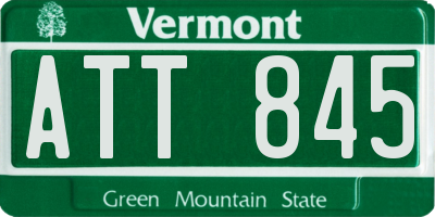 VT license plate ATT845
