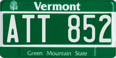 VT license plate ATT852