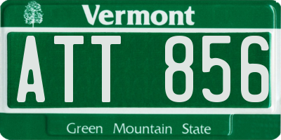 VT license plate ATT856