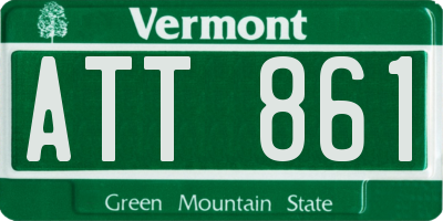 VT license plate ATT861