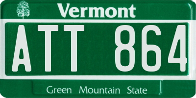 VT license plate ATT864