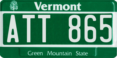 VT license plate ATT865
