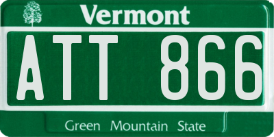 VT license plate ATT866